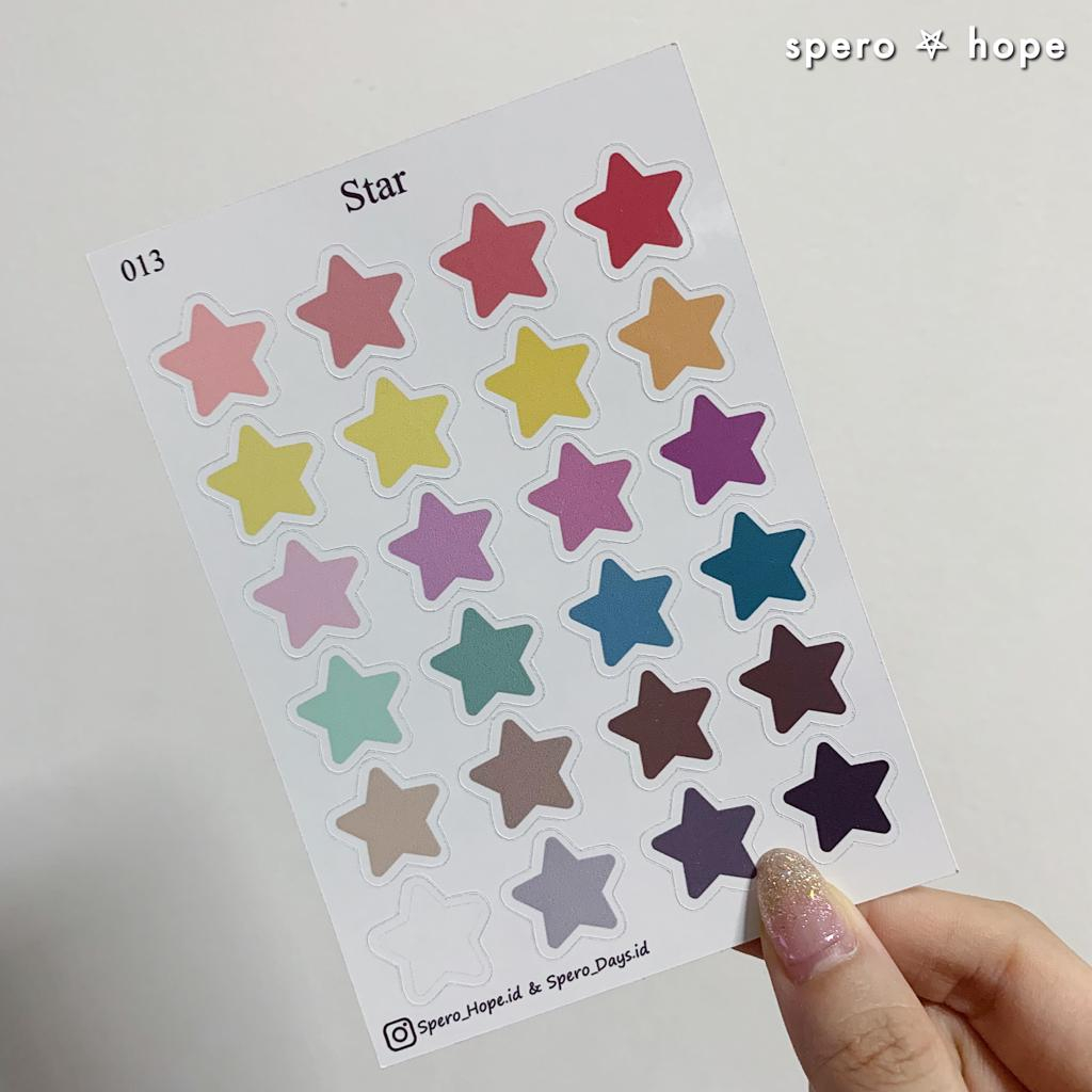 

SPEROHOPE - #012 - 013 Cute Aesthetic Sticker Sheet Love & Star DIY Diary Sticker Jurnal BUJO Planner Deco Stiker Hias