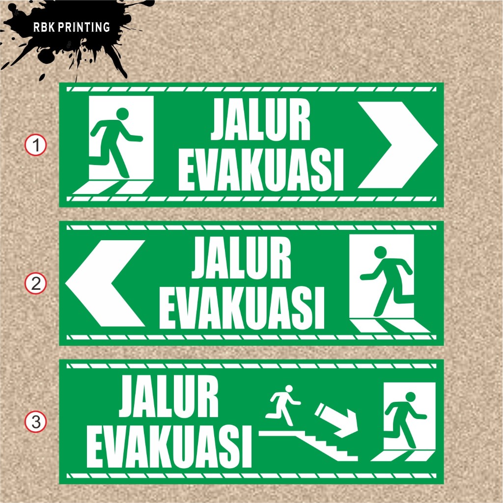 

Stiker Label Jalur Evakuasi