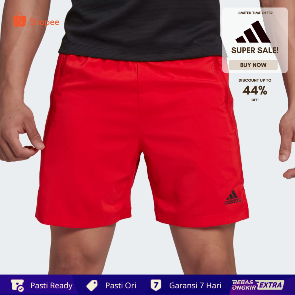 adidas Celana Pendek Training 3-Stripes Shorts - Merah HK9548