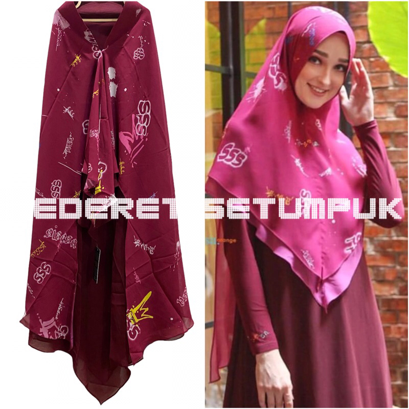 SISESA KHIMAR GRAFFITI FUSCHIA  SALE (NEW)