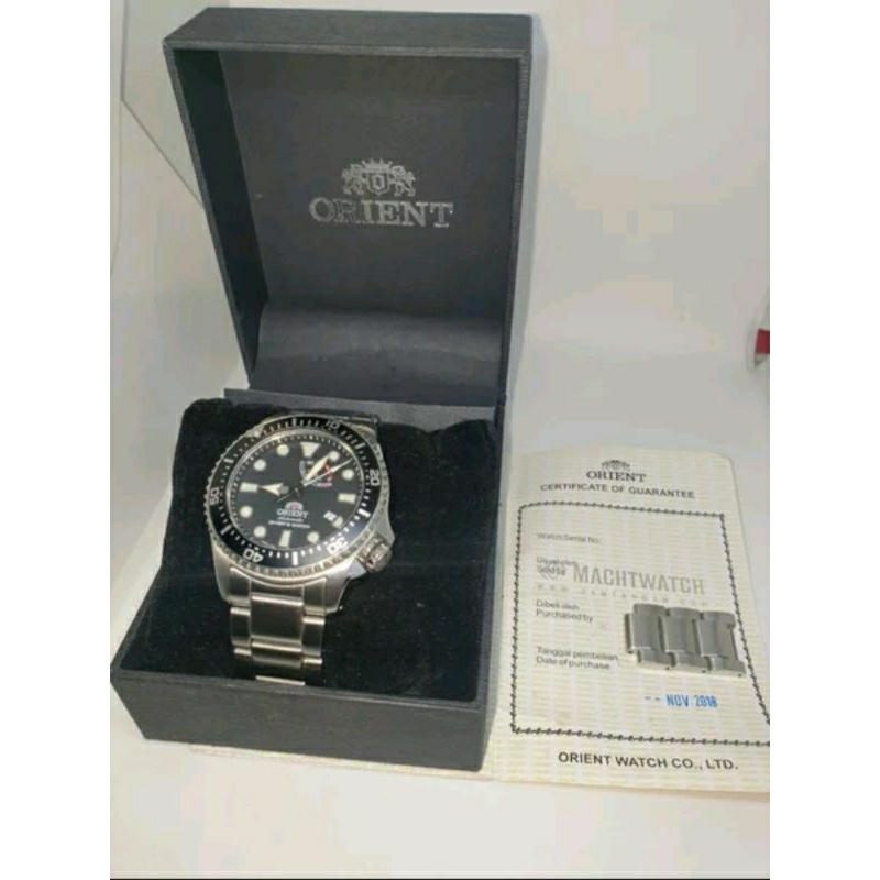 Jam tangan Second Like New Orient Triton Diver RA-ELO001B00B black mulus