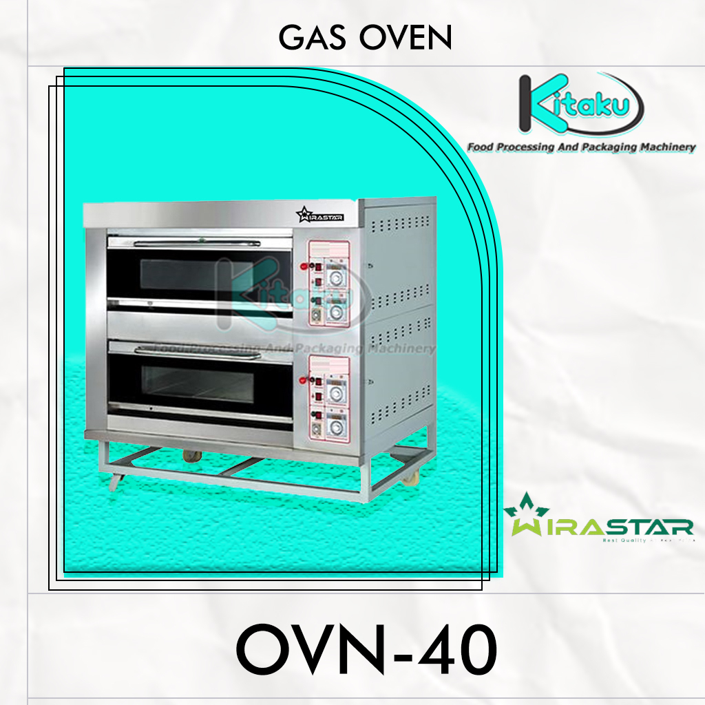 GAS OVEN 2 DECK 4 TRAYS OVN-40 Wirastar