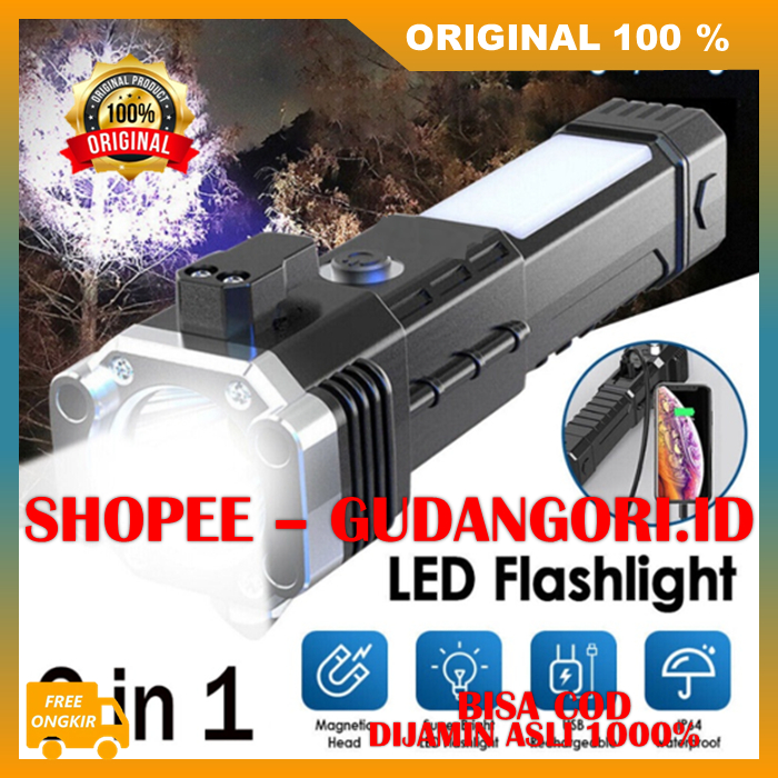 Senter LED Hummer Senter Emergency LED Powerbank Senter Super Terang ORIGINAL