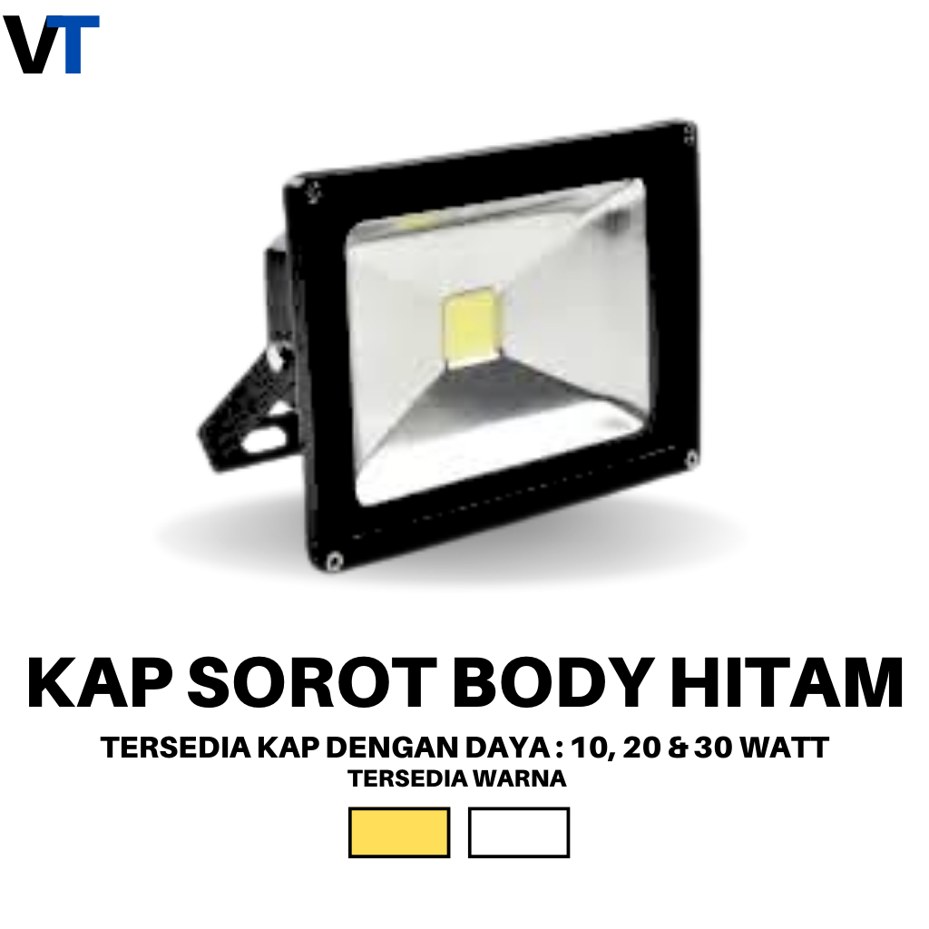 Lampu Kap Sorot Body Hitam 10-30 Watt / Kap Sorot / Kap Sorot Led / Lampu Sorot Led / Lampu Tembak /