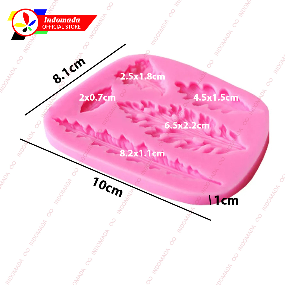 Tukuparty Indomada Cetakan Silikon Puding Fondant Coklat Resin Lem Tembak Daun Panjang Pakis Ranting