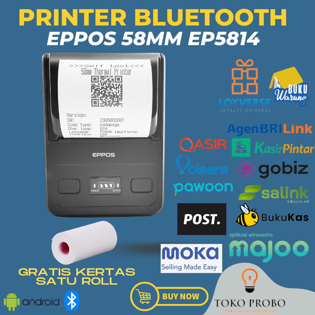 Printer Bluetooth Thermal 58mm EPPOS EP5814
