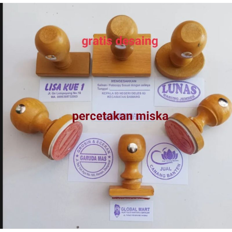 

setempel manual kayu