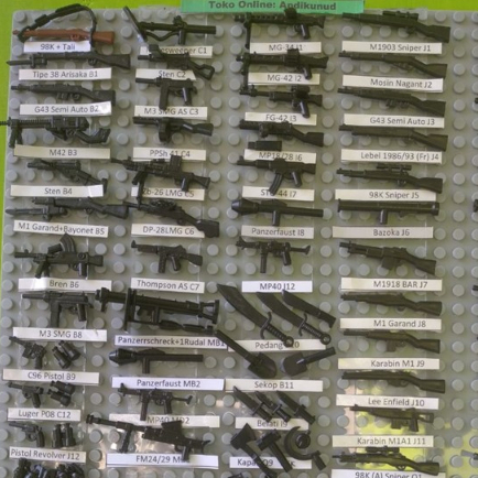 Promo Brick minifigure senjata world war WW2 bebas pilih