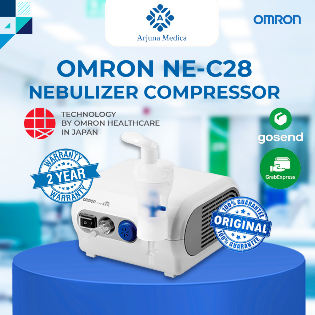 Omron Nebulizer Compressor NE-C28 | Nebu Alat Uap | Nebulizer Portable | Nebulizer Anak Bayi Dewasa 