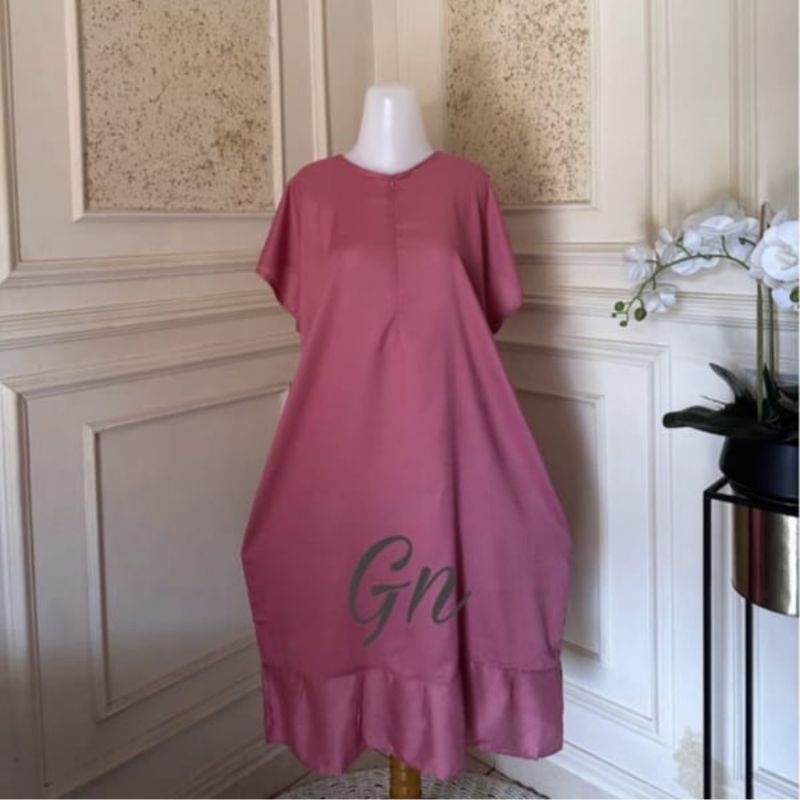 Daster Ruffle Busui /Daster Polos Ruffle Busui/Daster Busui Rayon Polos