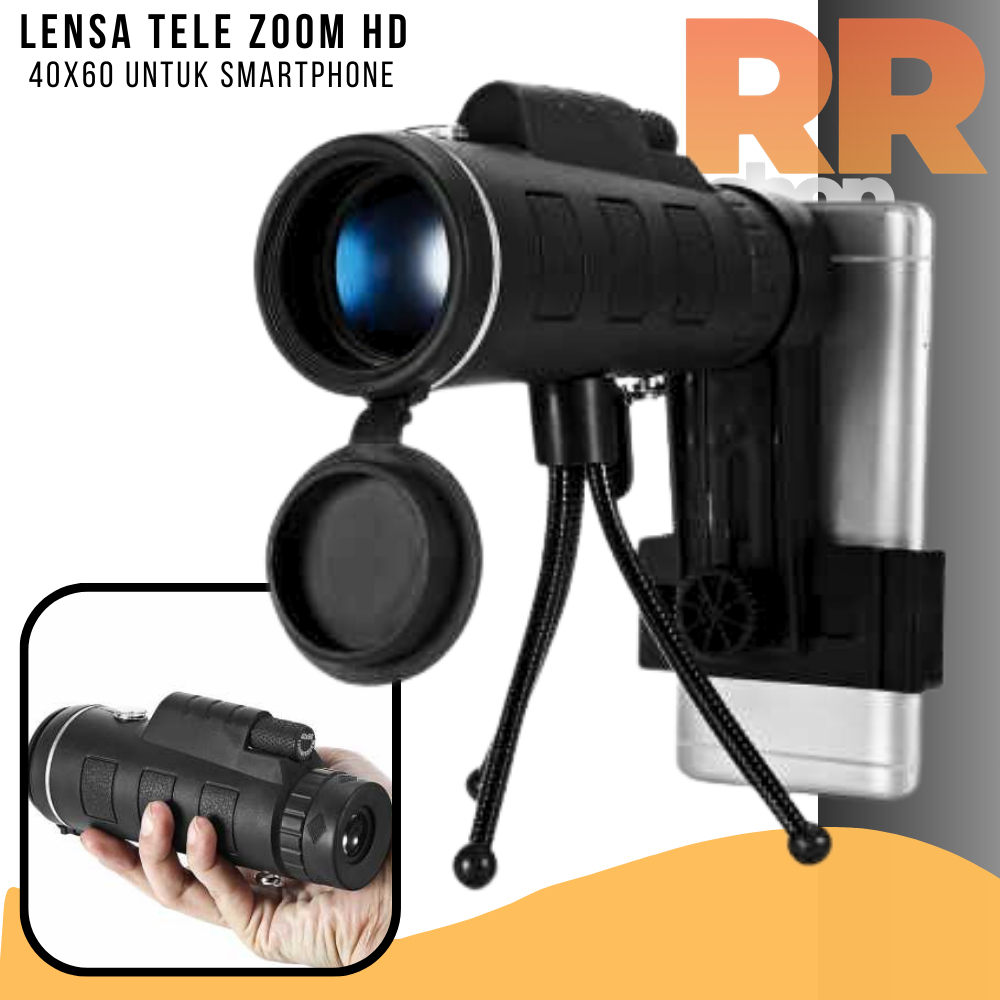 Teropong Lensa Tele Zoom HD 40X60 untuk Handphone