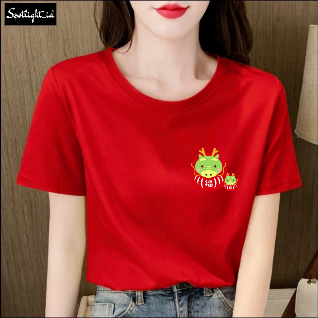 SPOTLIGHT_ID - BAJU KAOS WANITA IMLEK NAGA , T SHIRT WANITA IMLEK NAGA COMBED 30S , KAOS WANITA NAGA