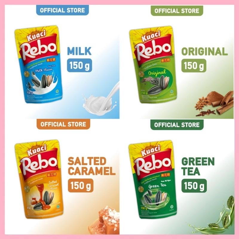 

REBO Kuaci All Variant 150gr ( KEMASAN BARU 140GR )