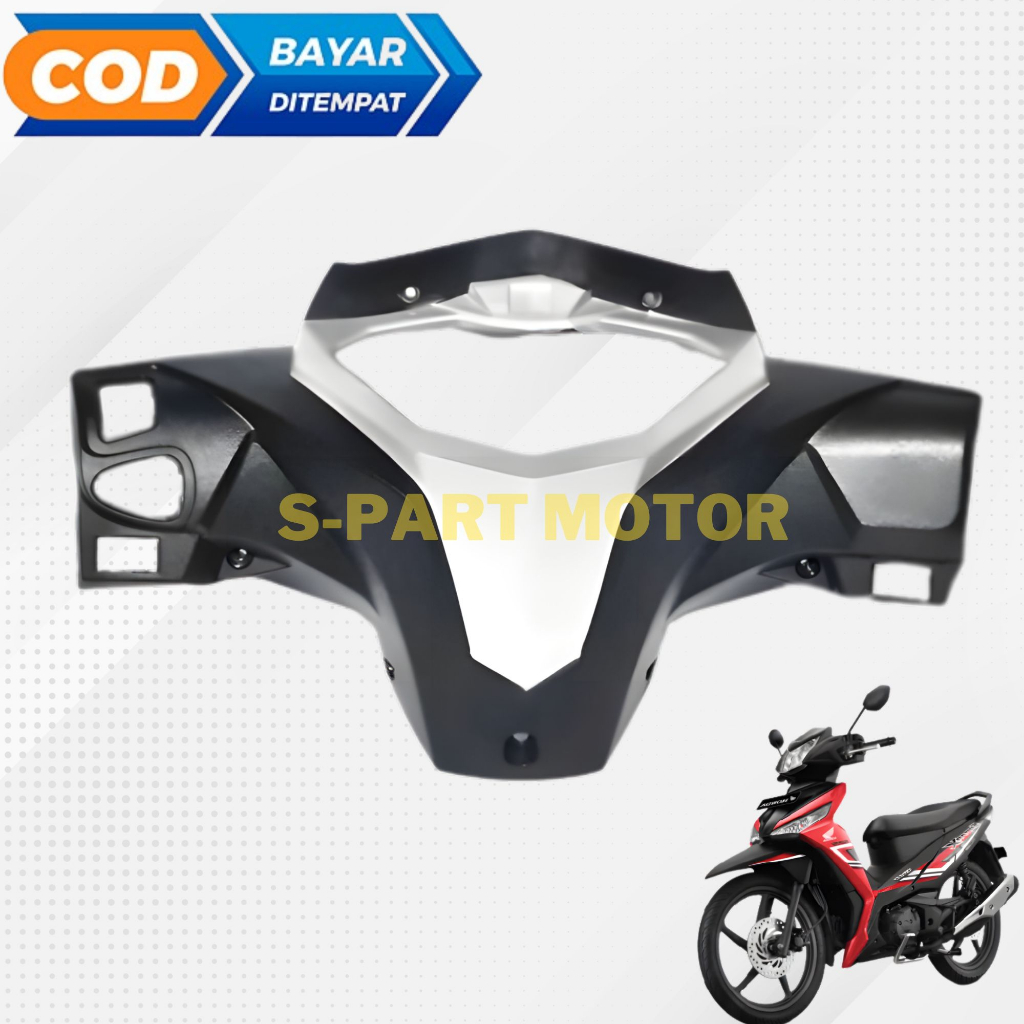 batok kepala lampu belakang motor new supra x 125 fi warna hitam