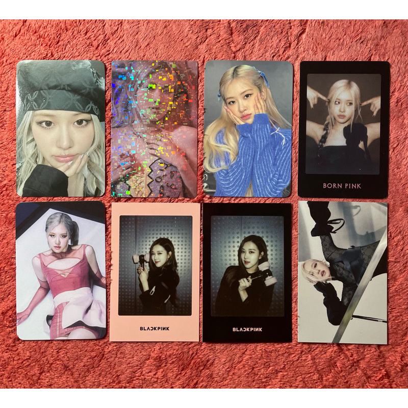 OFFICIAL PHOTOCARD PC ROSE BLACKPINK ALBUM ON THE GROUND BORNPINK POB WEVERSE JAPAN LIGHSTICK V1 KNP