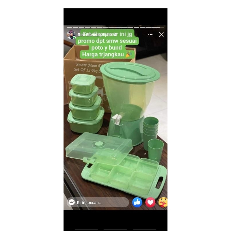 

Smart Mom Dispenser Set of 12 Pcs Sage Green