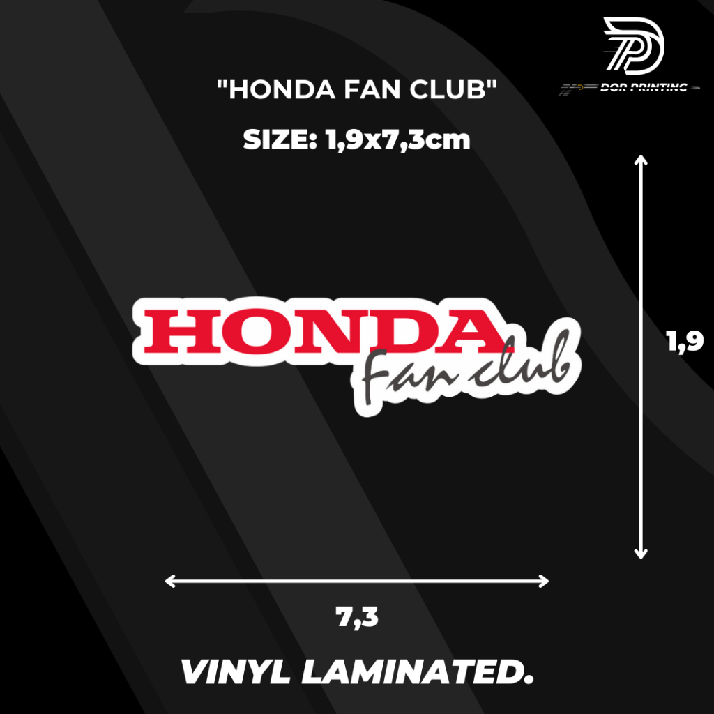 

STICKER/ HONDA FAN CLUB VIRALL KEREN LOGO HONDA FAN CLUB