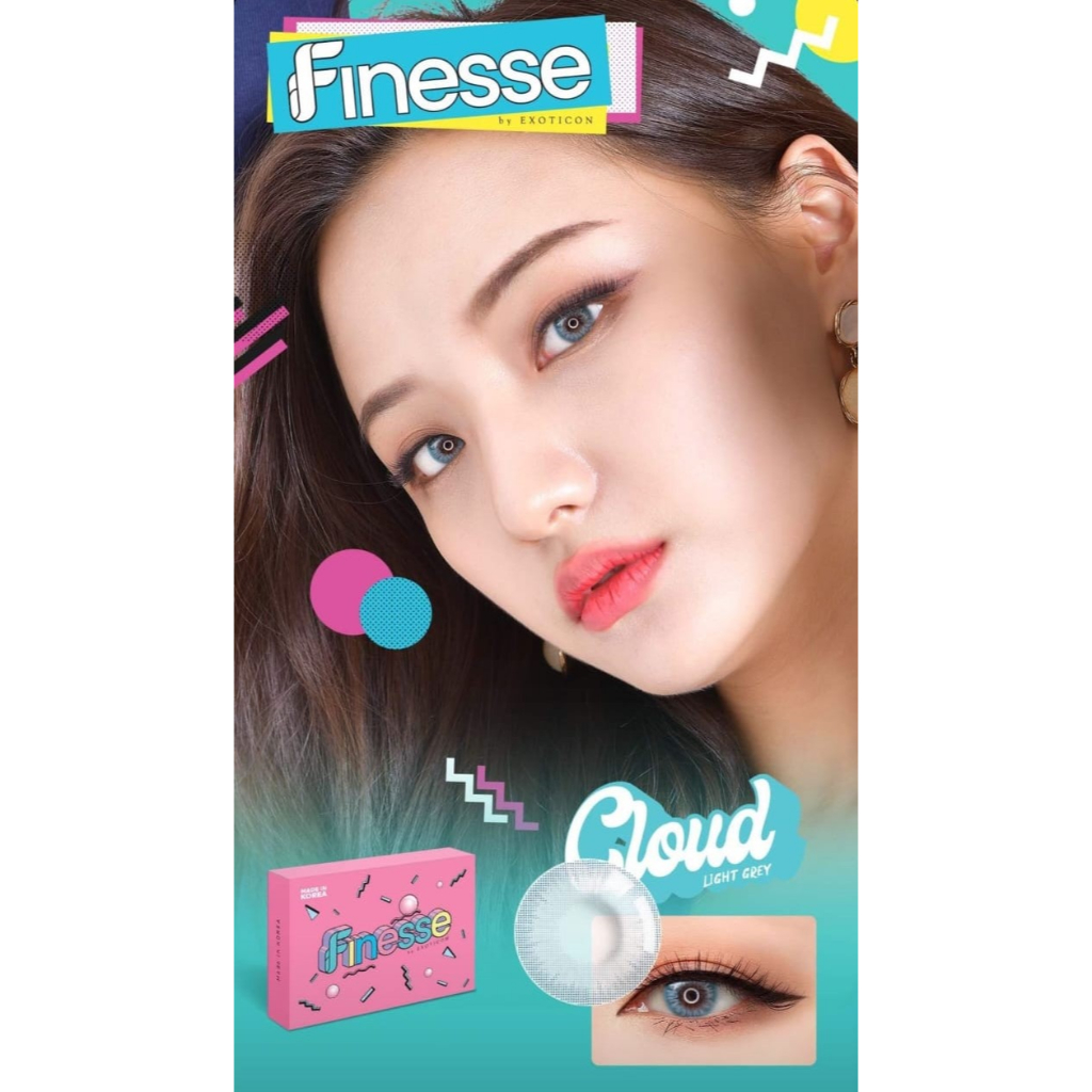 SOFTLENS X2 FINESSE CLOUD LIGHT GREY BY EXOTICON (MINUS 0.50 S.D -6.00) DIA 14.20MM