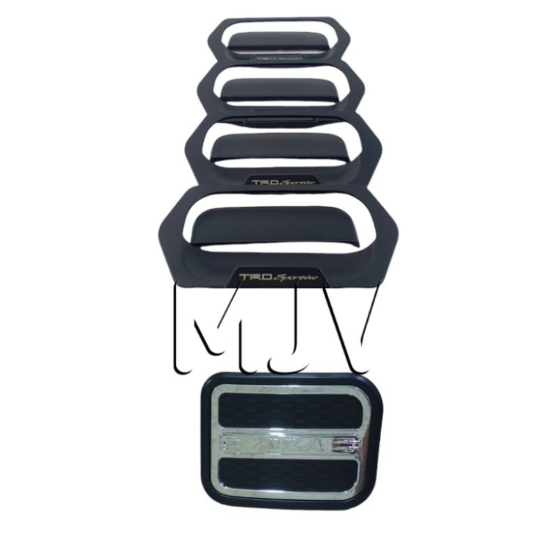 PAKET OUTER HANDLE PINTU TRD COVER TANGKI AGYA AYLA 2013-2022 HITAM DOFF