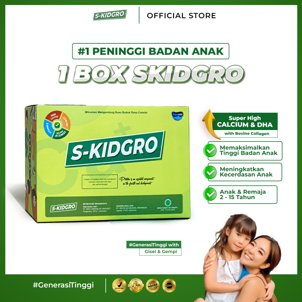 

S-KIDGRO SUSU PENINGGI BADAN TERBAIK BUAT ANAK UMUR 2-15 TAHUN