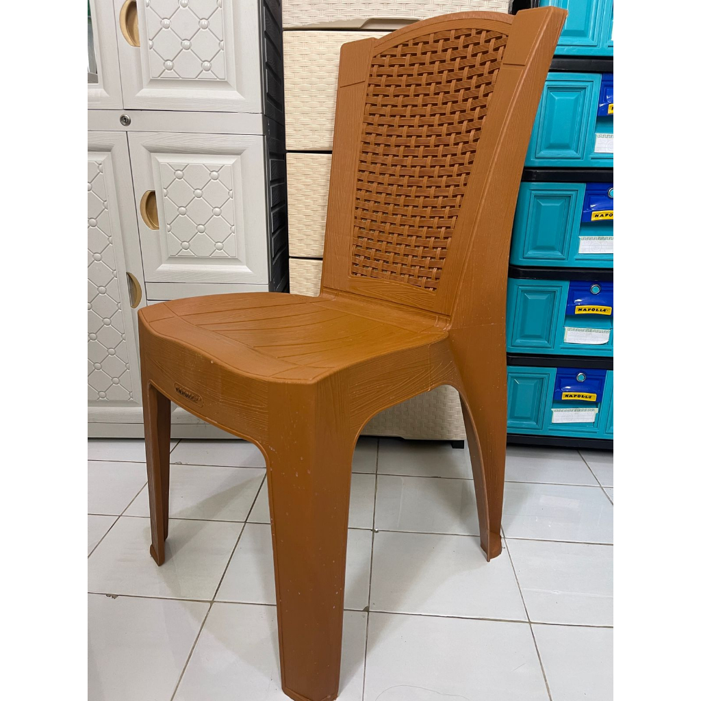 Kursi Plastik Sultan Napolly 731 R Kursi makan rotan sintetis [KHUSUS KIRIM GOJEK] NOFIIE_SBS