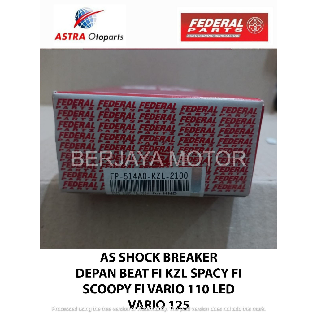 Yukk Paket As Shock Depan Beat Fi KZL Spacy Fi Scoopy Fi Vario 125 + 2 Seal Shock Oli Shock Federal