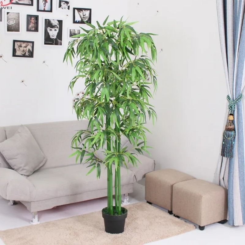 Naindo Bonsai Bambu Artifisial pajangan Sudut ruangan Rumah-Bunga bonsai-Bambu hias