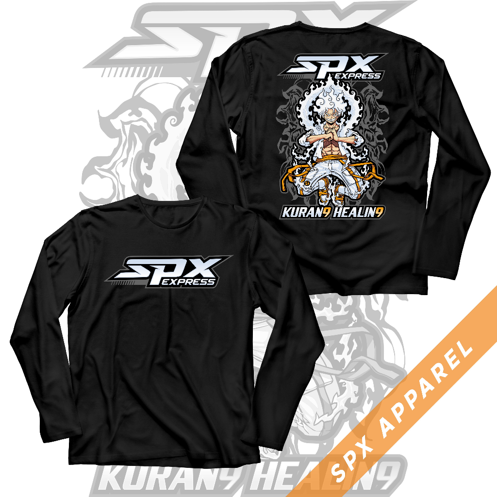 (LENGAN PANJANG) Kaos Kurir SPX Express 9.9 | Kuran9 Healin9 Luffy Gear 5 One Piece