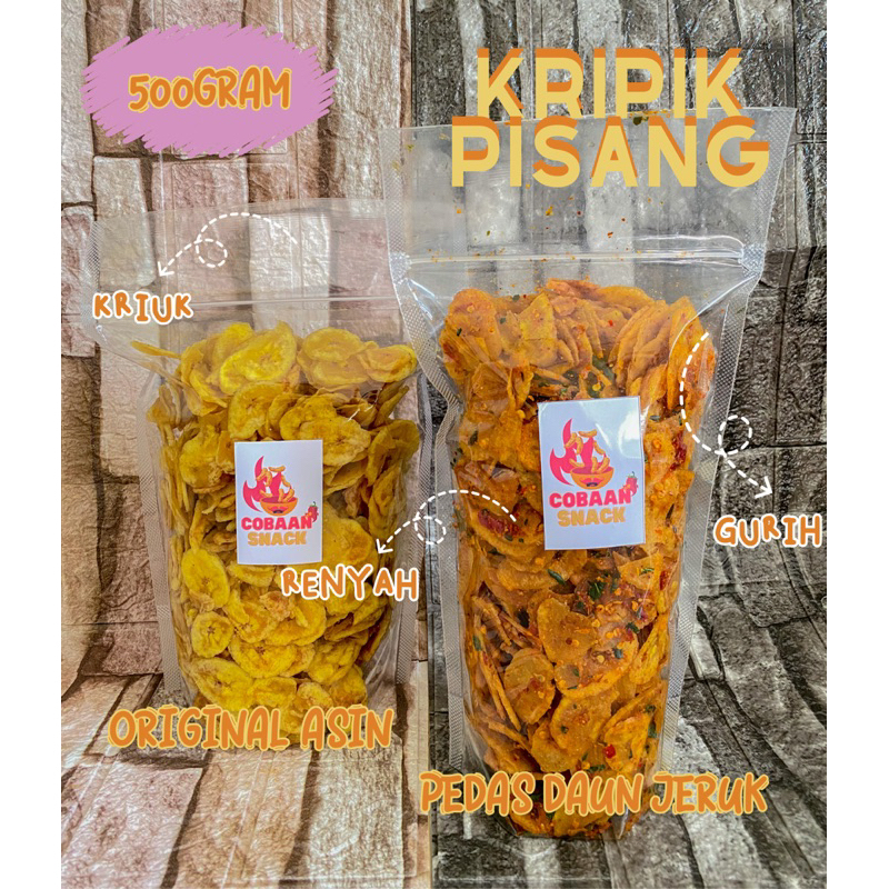 

KRIPIK PISANG PEDAS DAUN JERUK DAN ORIGINAL MANIS ASIN 500gr dan 1kg