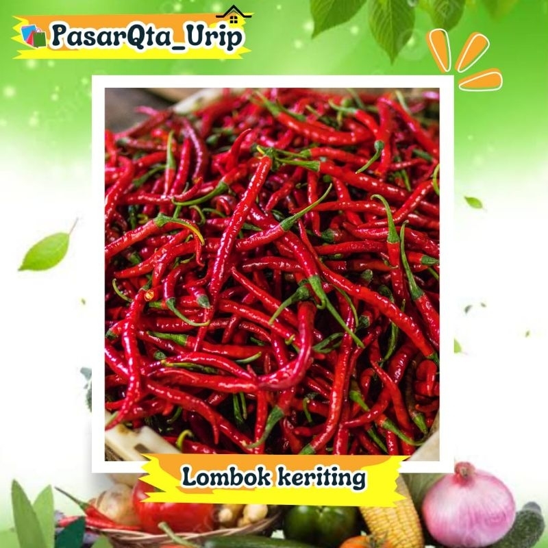 

Lombok merah kriting 100gr / pasar online makassar