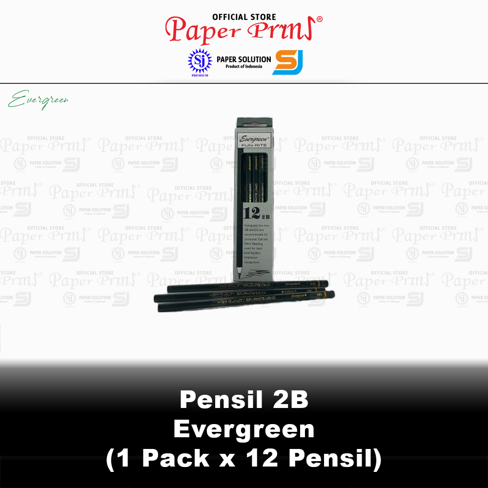 

Pensil 2B Evergreen - 1 Pack isi 12 Pensil