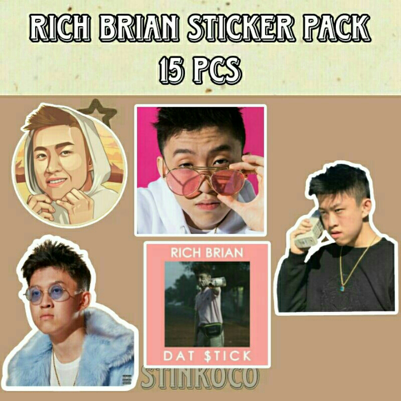 

[15PCS] STICKER RICH BRIAN / RICH CHIGGA ISI 15 STICKER