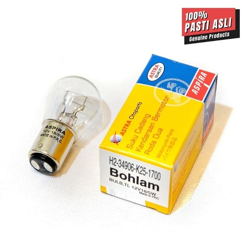 Lampu Belakang , Bohlam Stop Aspira K25 - 1700 Motor Beat Fi Beat Esp Beat CBS Sonic 150R Genio Delu