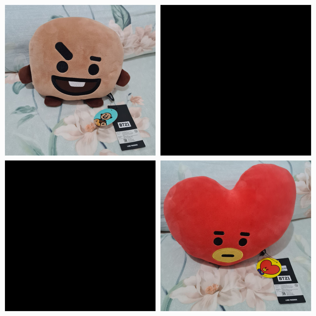 BT21 Small Head Car Pillow Doll Boneka Bantal Mobil Shooky Tata BTS Official Merchandise