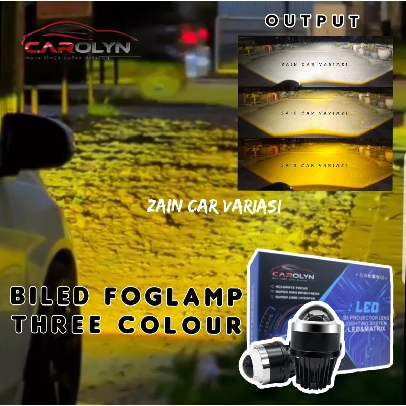 FOGLAMP BILED PROJECTOR 3 WARNA BUKAN VAHID AES INNOVA REBORN VRZ YARIS VIOS CAMRY JAZZ PAJERO EXPAN