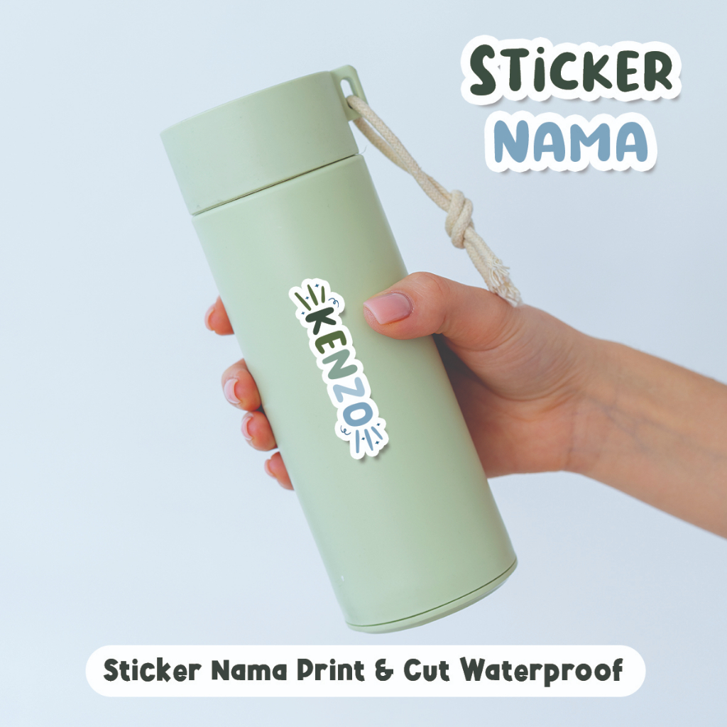 

Stiker Nama Waterproof, Label Nama tanpa karakter tumbler, kotak pensil, Print and Cut