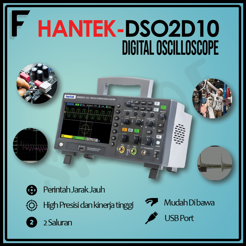 Hantek Dual Channel Digital Oscilloscope HANTEK DSO2D10 2 Channel Dan HANTEK DSO2D15