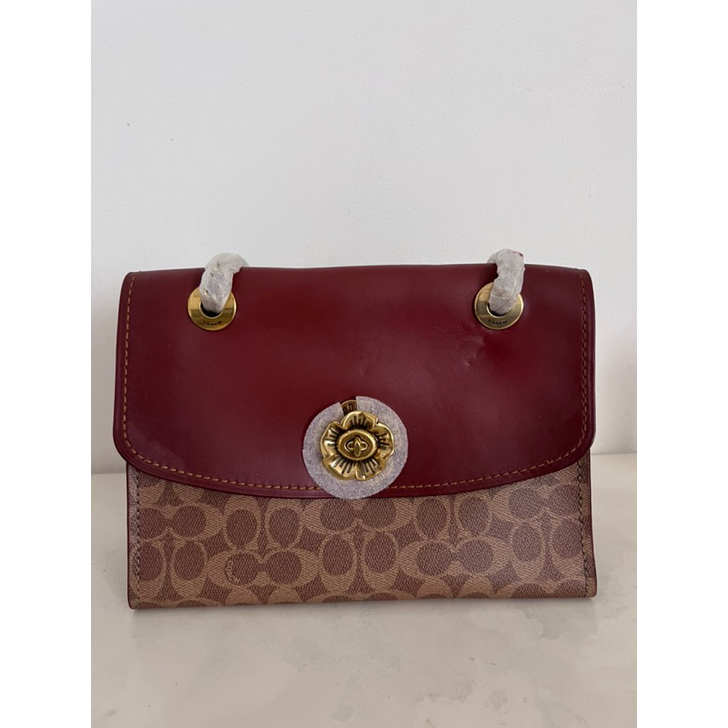 factory outlet tas kulas branded shoulder bag coach* signature colorblock auth preloved parker