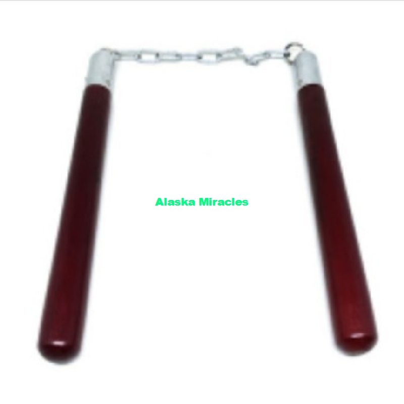 Double Stick Kayu Double Stick Merah Nunchaku Stik Import