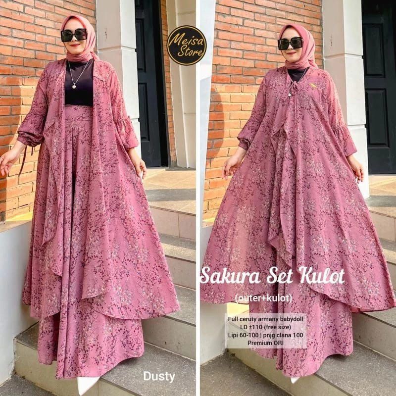Alisya Set kulot/Sakura set kulot/Azizah set kulot plus hijab/Namira Set kulot/Halimah set kulot/Bel