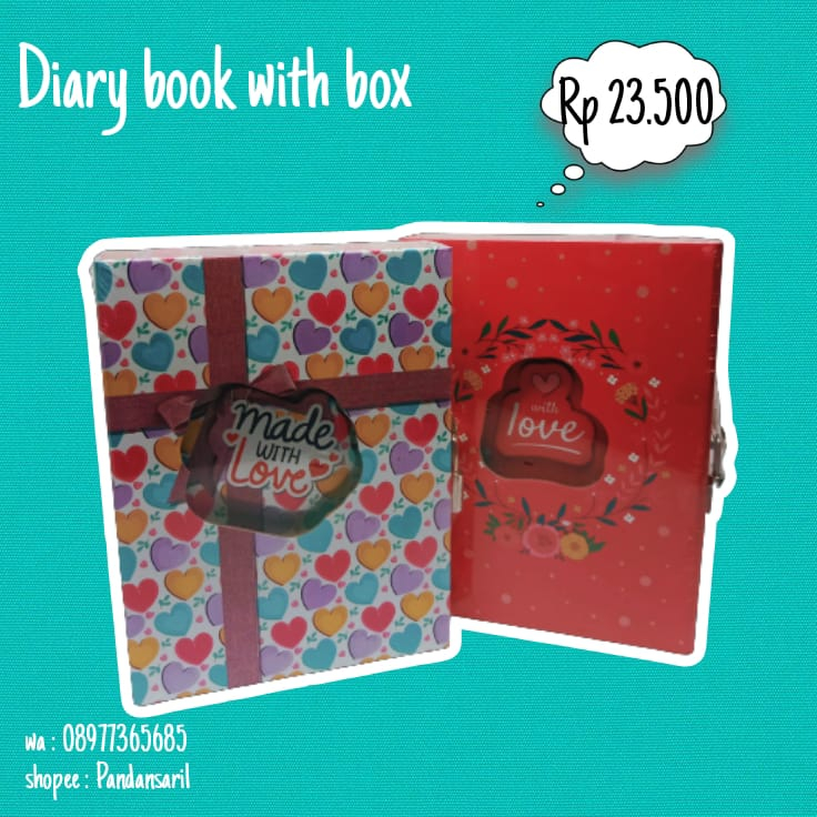 

DIARY BOOK DENGAN BOX DAN KUNCI GEMBOK / BUKU DIARY CATATAN