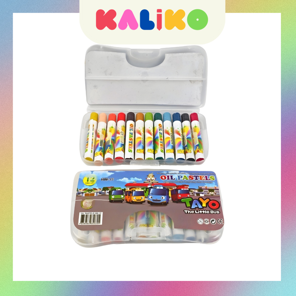 

KALIKO - Crayon Mini 12 Warna / Oil Pastel / Krayon Set Kecil Murah Anak Anak [HARGA PER SATU SET] Crayon Warna