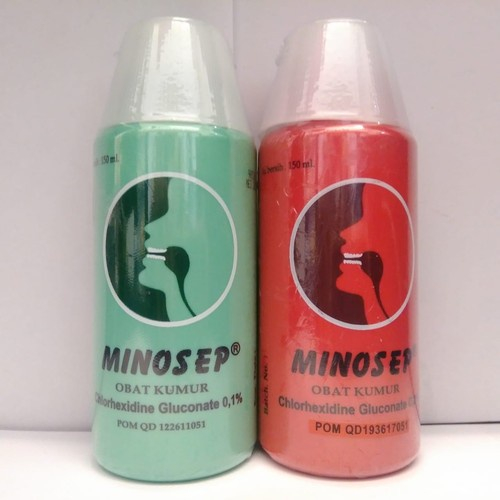 ⭐ISF⭐Minosep Obat Kumur 150 ml - 60 ml 0.1% 0.2% Hijau Merah