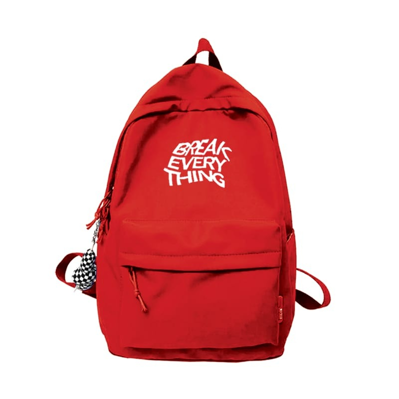 FAGETO - BREAK Tas Ransel Sekolah Break Untuk pria dan Wanita-Merah
