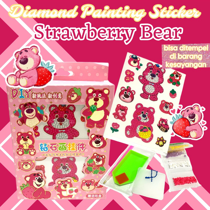 

Diamond Painting Lotso/Sticker 3D Lotso/Stiker Diamond Painting Strawberry Bear/Sticker Lotso Waterproof Strawberry Bear/Sticker Lotso Terbaru Viral/Sticker Lotso Karakter Beruang Strawberry Aesthetic Waterproof