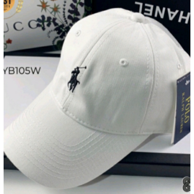 Topi Cap Polo'0 Pria Wanita Hitam dan Putih