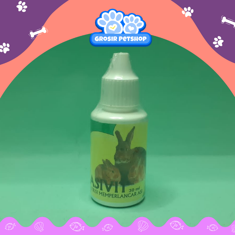 ASIVIT KELIINCI 30ML - VITAMIN PENAMBAH JUMLAH SUSU ASI KELINCI VITAMIN PELANCAR ASI INDUK KELINCI -