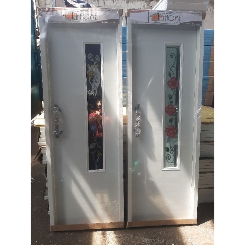 PINTU KAMAR MANDI Pvc Premium Motif Kaca Long