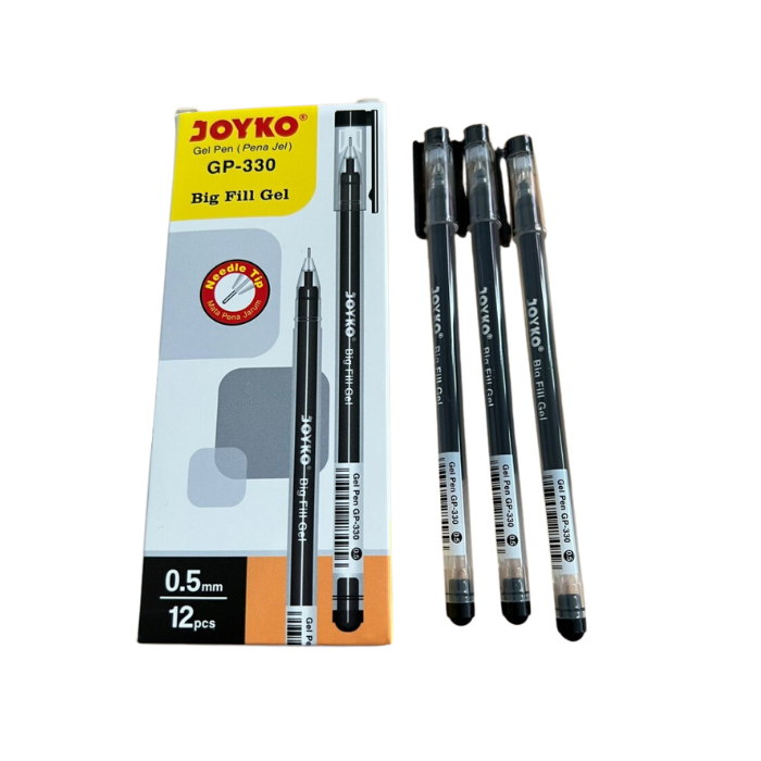 

Gel Pen Pulpen Pena Joyko GP-330 Big Fill Gel 0.5 mm - Hitam