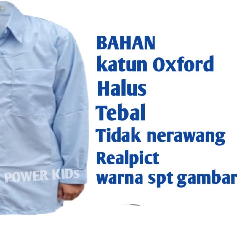 Seragam Kemeja biru muda telur asin